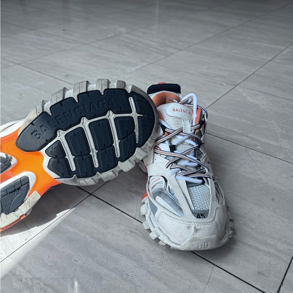 BALENCIAGA TRACK RUNNER ORANGE & WHITE - Picture 4 of 6